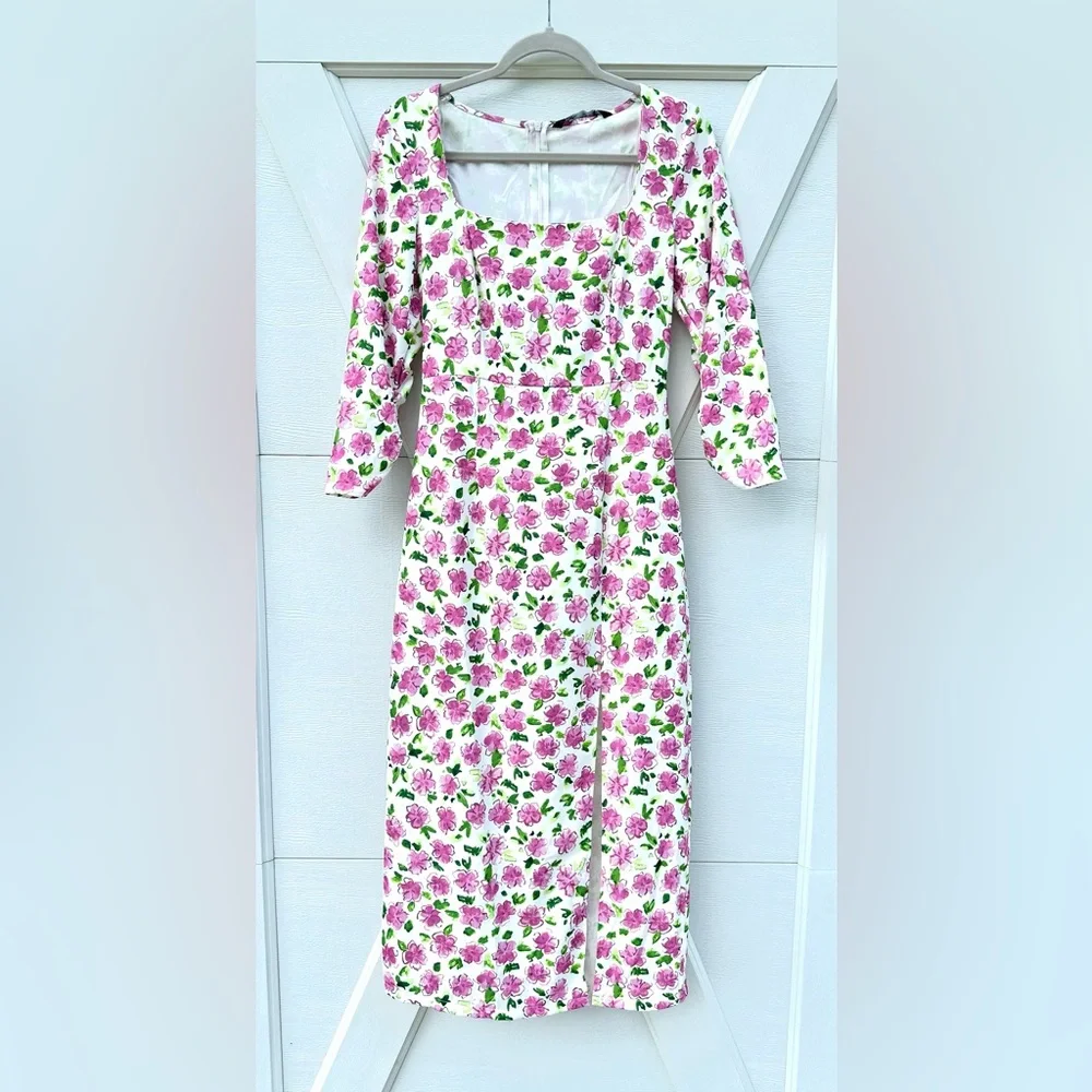🔥 Closet Clearout!🔥 Zara Floral Printed Dress - Picture 2 of 4